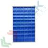 Scaffale con cassettiere porta minuteria, capacità 60 cassetti, Mis. 1260 L x 250 P x 2000 H mm, colore blu, Tipologia: Scaffale, Tipo Contenitore: Cassette Portaminuteria, Versione: Standard, Cassetti/e nr.: 60, Colore: Blu, Misura: 1260 L x 250 P x 2000 H mm vendita, produzione, prezzi e offerte