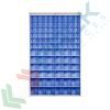 Scaffale con cassettiere porta minuteria, capacità 96 cassetti, Mis. 1260 L x 250 P x 2000 H mm, colore blu, Tipologia: Scaffale, Tipo Contenitore: Cassette Portaminuteria, Versione: Standard, Cassetti/e nr.: 96, Colore: Blu, Misura: 1260 L x 250 P x 2000 H mm vendita, produzione, prezzi e offerte