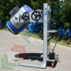 Carrello ribaltatore manuale completo di girafusti frontale, in acciaio verniciato, Mis. 1270 L x 1150 P x 2000 H mm, ideale per fusti in plastica e metallo, 3 image vendita, produzione, prezzi e offerte