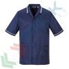 Camice da lavoro, modello sanitario, da uomo, 3 tasche, 65% Poliestere + 35% Cotone, 190 gr, chiusura con zip, colore blu navy, Colore: Blu Scuro, Taglia: L vendita, produzione, prezzi e offerte