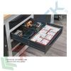 Banco da lavoro con ruote, piano in legno e 1 cassetto, gambe regolabili in altezza, Mis. 2000 L x 750 P x 887/1262 H mm, colore blu, Tipologia: Banco con Ruote, Gambe: Regolabili, Materiale Piano: Legno, Larghezza (cm): 200, Versione: 1 Cassetto, Colore: Blu, 9 image vendita, produzione, prezzi e offerte
