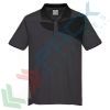 Polo da lavoro bicolore 55% Cotone + 45% Poliestere, 144 gr, tessuto traspirante con design antigraffio, vestibilità slim, cuciture in contrasto, colore grigio/nero, Colore: Grigio, Taglia: S vendita, produzione, prezzi e offerte