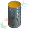 Trespolo per la raccolta differenziata rifiuti, capacità 110 Lt, coperchio con cerniera e anello portasacco, colore grigio-giallo, Tipologia: Trespolo, Capacità: 110 Lt, Chiusura: Coperchio a Cerniera, Versione: Anello Fermasacco, Colore: Grigio + Giallo vendita, produzione, prezzi e offerte