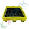 Vasca di contenimento liquidi in plastica (PE) con griglia, ideale per 2 fusti, volume di raccolta 150 Lt, Mis. 1250 L x 850 P x 230 H mm, Tipologia: Vasca per Fusti, Ideale per: 2 Fusti, Versione: Standard, Materiale: Plastica, Volume di Raccolta (Lt): 150, 17 image vendita, produzione, prezzi e offerte