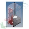 Bagno mobile monoblocco in polietilene (PE), capacità utile vasca reflui 150 Lt, seduta inglese, pronto all'uso-montato, design compatto, corpo grigio-porta rossa, Tipologia: Bagno Chimico, Seduta: Inglese, Capacità Utile - Vasca Reflui: 150 Lt, Sistema: Ricircolo, 3 image vendita, produzione, prezzi e offerte