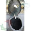 Bagno mobile monoblocco in polietilene (PE), capacità utile vasca reflui 150 Lt, seduta inglese, pronto all'uso-montato, design compatto, corpo grigio-porta rossa, Tipologia: Bagno Chimico, Seduta: Inglese, Capacità Utile - Vasca Reflui: 150 Lt, Sistema: Ricircolo, 4 image vendita, produzione, prezzi e offerte