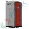 Bagno mobile monoblocco in polietilene (PE), capacità utile vasca reflui 150 Lt, seduta inglese, pronto all'uso-montato, design compatto, corpo grigio-porta rossa, Tipologia: Bagno Chimico, Seduta: Inglese, Capacità Utile - Vasca Reflui: 150 Lt, Sistema: Ricircolo, 2 image vendita, produzione, prezzi e offerte