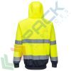 Felpa alta visibilità girocollo con cappuccio, 65% poliestere + 35% cotone, 300 gr, senza zip, omologata EN ISO 20471, colore giallo + blu navy, Tipologia: Felpa Alta Visibilità, Colore: Giallo + Blu Scuro, Taglia: S, Vestibilità: Regular, 3 image vendita, produzione, prezzi e offerte