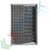 Armadio con cassettiere porta minuteria, capacità 150 cassetti, 2 pannelli fissi + 3 scorrevoli, colore grigio scuro, Tipologia: Scaffale con Pannelli Scorrevoli, Tipo Contenitore: Cassette Portaminuteria, Versione: 2 Fissi + 3 Scorrevoli, Cassetti/e nr.: 150, Colore: Grigio Scuro, Misura: 1270 L x 800 P x 1950 H mm vendita, produzione, prezzi e offerte