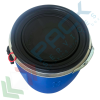 Fusto in plastica (HDPE) ad apertura totale, rotondo, capacità 60 Lt, ADR/ONU per solidi, uso industriale, Tipologia: Fusto Bocca Aperta Rotondo (TO-UN), Capacità: 60 Lt, Ideale per: Solidi e Polveri, Contatto Diretto con Alimenti: NO, Materiale: HDPE, Colore: Blu, 13 image vendita, produzione, prezzi e offerte