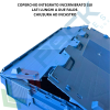 Cassetta in plastica (PP) sovrapponibile ed inseribile, capacità 95 Lt, Mis. 600 L x 400 P x 516 H mm, con coperchio integrato, Tipologia: Cassa Inseribile Industriale, Versione: Con Coperchio, Mis. Base (cm): 40 x 60, Altezza (cm): 51.6, Capacità: 95 Lt, Contatto Diretto con Alimenti: NO, Colore: Blu, 14 image vendita, produzione, prezzi e offerte
