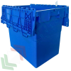 Cassetta in plastica (PP) sovrapponibile ed inseribile, capacità 95 Lt, Mis. 600 L x 400 P x 516 H mm, con coperchio integrato, Tipologia: Cassa Inseribile Industriale, Versione: Con Coperchio, Mis. Base (cm): 40 x 60, Altezza (cm): 51.6, Capacità: 95 Lt, Contatto Diretto con Alimenti: NO, Colore: Blu, 10 image vendita, produzione, prezzi e offerte