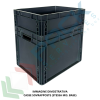 Cassetta in plastica riciclata (PP) sovrapponibile, 25 Lt, mis. 600 L x 400 P x 120 H mm, base e pareti chiuse, maniglie chiuse, Tipologia: Cassa Norma Europa, Versione: Base e Pareti Chiuse, Mis. Base (cm): 40 x 60, Altezza (cm): 12, Capacità: 25 Lt, Contatto Diretto con Alimenti: NO, Colore: Grigio, 14 image vendita, produzione, prezzi e offerte