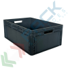 Cassetta in plastica riciclata (PP) sovrapponibile, 45 Lt, mis. 600 L x 400 P x 220 H mm, base e pareti chiuse, maniglie passanti, Tipologia: Cassa Norma Europa, Versione: Base e Pareti Chiuse, Mis. Base (cm): 40 x 60, Altezza (cm): 22, Capacità: 45 Lt, Contatto Diretto con Alimenti: NO, Colore: Grigio vendita, produzione, prezzi e offerte