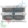 Pallet in plastica (HDPE), Mis. 1000 L x 1200 P x 150 H mm, con 3 traverse, piano forato, portata statica 2500 Kg, portata dinamica 1000 Kg, portata su scaffale 400 Kg, Tipologia: Pallet per Alimenti, Mis. Base (cm): 100 x 120, Piano Superiore: Forato, Base d’Appoggio: 3 Traverse, Portata Statica (Kg): 2500, Portata Dinamica (Kg): 1000, Portata su Scaffale (Kg): 400, Altezza (cm): 15, 9 image vendita, produzione, prezzi e offerte