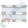 Pallet in plastica (HDPE), Mis. 800 L x 1200 P x 150 H mm, con 3 traverse, piano chiuso, portata statica 3000 Kg, portata dinamica 1250 Kg, portata su scaffale 400 Kg, Tipologia: Pallet per Alimenti, Mis. Base (cm): 80 x 120, Piano Superiore: Chiuso, Base d’Appoggio: 3 Traverse, Portata Statica (Kg): 3000, Portata Dinamica (Kg): 1250, Portata su Scaffale (Kg): 400, Altezza (cm): 15, 9 image vendita, produzione, prezzi e offerte