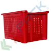 Cassetta in plastica (HDPE) sovrapponibile ed inseribile, capacità 40 Lt, Mis. 560 L x 350 P x 310 H mm, base chiusa e pareti forate, colore rosso, Tipologia: Cassa Inseribile Alimentare, Versione: Base Chiusa e Pareti Forate, Mis. Base (cm): 35 x 56, Altezza (cm): 31, Capacità: 40 Lt, Contatto Diretto con Alimenti: SI, Colore: Rosso, 14 image vendita, produzione, prezzi e offerte