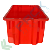 Cassetta in plastica (HDPE) sovrapponibile ed inseribile, capacità 50 Lt, Mis. 520 L x 420 P x 290 H mm, base chiusa e pareti chiuse, colore rosso, Tipologia: Cassa Inseribile Alimentare, Versione: Base e Pareti Chiuse, Mis. Base (cm): 42 x 52, Altezza (cm): 29, Capacità: 50 Lt, Contatto Diretto con Alimenti: SI, Colore: Rosso, 11 image vendita, produzione, prezzi e offerte