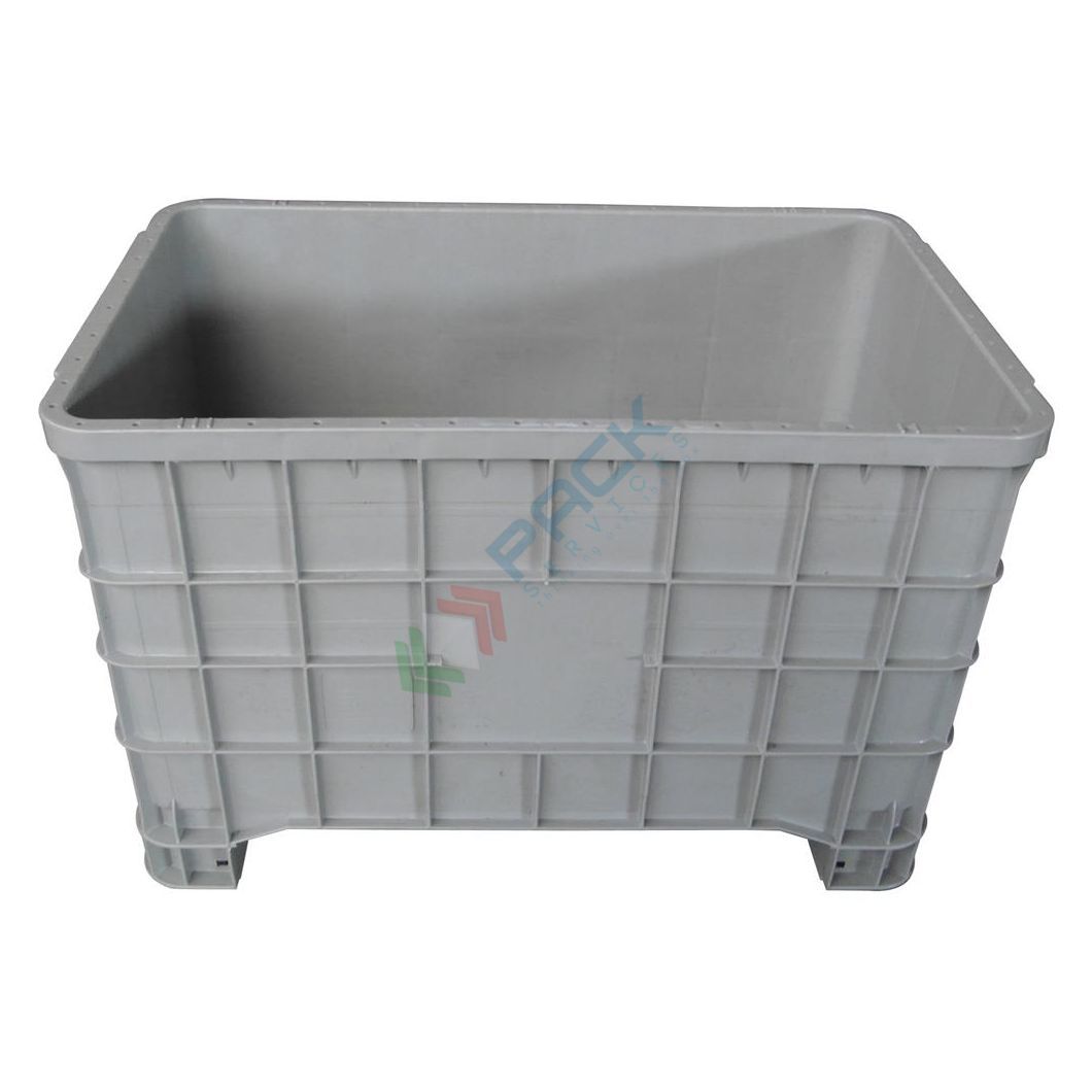 Cassa Pallet Plastica 100x63x64 Cm - Portata 150 Kg | HDPE Riciclabile | Per Magazzino E Industria - Foto 9