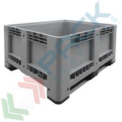 Cassa pallet in HPDE, 2 traverse, 120 x 100 x 58 cm, 400 Lt, Tipologia: Bin Pareti Chiuse, Volume (Lt): 400, Mis. Base (cm): 100 x 120, Altezza (cm): 58, Base: 2 Traverse, Versione: Standard, Materiale: HDPE vendita, produzione, prezzi e offerte