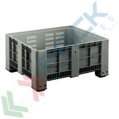 Bins forata in HDPE, 4 piedi, 120 x 100 x 58 cm, 650 Lt, Tipologia: Bins Forati, Volume (Lt): 650, Materiale: HDPE, Base: 4 Piedi, Mis. Base (cm): 100 x 120, Altezza (cm): 58, Versione: Standard vendita, produzione, prezzi e offerte
