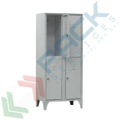 Armadio spogliatoio in metallo sovrapposto, 4 vani, Mis. 700 L x 500 P x 1800 H mm, maniglia in metallo lucchettabile, Tipologia: Sovrapposti, Nr. Vani: 4, Larghezza (cm): 70, Profondità (cm): 50, Altezza (cm): 180, Chiusura: Maniglia vendita, produzione, prezzi e offerte
