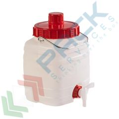 Bottiglione 5 Lt, quadrato, collo largo e rubinetto, Tipologia: Quadrato, Capacità: 5 Lt, Bocca: Larga, Versione: con Rubinetto vendita, produzione, prezzi e offerte