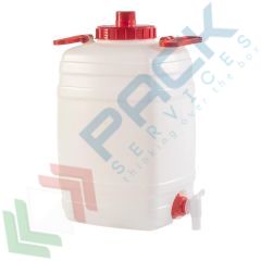 Bottiglione 25 Lt, quadrato, collo largo e rubinetto, Tipologia: Quadrato, Capacità: 25 Lt, Bocca: Larga, Versione: con Rubinetto vendita, produzione, prezzi e offerte