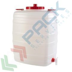 Bottiglione 100 Lt, quadrato, collo largo e rubinetto, Tipologia: Quadrato, Capacità: 100 Lt, Bocca: Larga, Versione: con Rubinetto vendita, produzione, prezzi e offerte