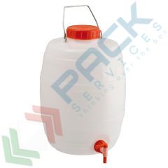 Bottiglione 20 Lt cilindrico, collo largo e rubinetto, Tipologia: Bottiglione Cilindrico, Capacit&agrave;: 20 Lt, Bocca: Larga, Rubinetto: Si vendita, produzione, prezzi e offerte