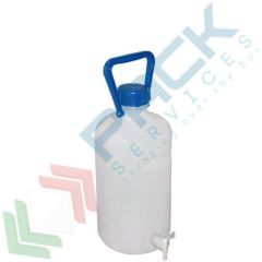Bottiglione 5 Lt, cilindrico, collo stretto e rubinetto, Tipologia: Cilindrico, Capacità: 5 Lt, Bocca: Stretta, Versione: con Rubinetto vendita, produzione, prezzi e offerte
