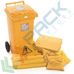 Kit chimici carrellato, assorb. 240 Lt - bidone, Tipologia: Kit Chimici, Modello: Contenitore Carrellato, Confezionamento: Bidone, Capacit&agrave; di Assorbimento Conf. (Lt): 240 vendita, produzione, prezzi e offerte