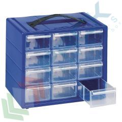 Cassettiera in HDPE, 12 cassetti estraibili, blu, Tipologia: Cassettiera Espace, Cassetti/e nr.: 12, Colore: Blu vendita, produzione, prezzi e offerte