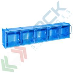 Cassettiera in PET, 5 cassetti, blu, Tipologia: Cassettiera Crystal Box, Versione: Profondit&agrave; 13,3 cm, Cassetti/e nr.: 5, Colore: Blu vendita, produzione, prezzi e offerte