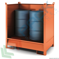 Vasca di raccolta in acciaio pareti in lamiera, 210 Lt, 1 fusto, Tipologia: Vasca per Fusti, Ideale per: 1 Fusto, Versione: con Pareti in Lamiera, Materiale: Acciaio, Volume di Raccolta (Lt): 210 vendita, produzione, prezzi e offerte