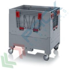 Bins sportelli abbattibili, 4 ruote, 80 x 60 x 93 cm, Tipologia: Bins Pieghevoli, Volume (Lt): 250, Materiale: HDPE, Base: 4 Ruote, Mis. Base (cm): 60 x 80, Altezza (cm): 93, Versione: 4 Vani d'Accesso vendita, produzione, prezzi e offerte