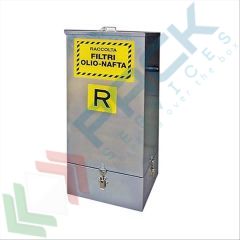 Contenitore raccolta filtri olio esausto, in acciaio zincato, capacità 250 Lt, Mis. 500 L x 500 P x 1000 H mm, colore zincato, Tipologia: Contenitore Doppia Camera, Capacità: 250 Lt, Materiale: Acciaio, Ideale per: Olio Esausto (generico) vendita, produzione, prezzi e offerte