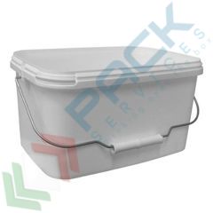 Secchio in PP rettangolare, 5,5 Lt, 28,5 x 19,5 x 15,1 cm, Tipologia: Rettangolari, Capacità: 5,5 Lt, Colore: Bianco, Omologazione ADR: No, Maniglie: Manico in Metallo vendita, produzione, prezzi e offerte