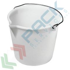 Secchio in PE con becco, 25 Lt, Ø 37 x 34 cm, bianco, Tipologia: Casalinghi con Becco, Capacità: 25 Lt, Colore: Bianco, Omologazione ADR: No, Maniglie: Manico in Metallo vendita, produzione, prezzi e offerte