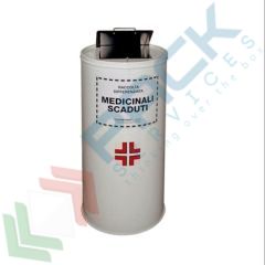 Contenitore per medicinali scaduti e rifiuti sanitari, cilindrico, capacità 100 Lt, Mis. Ø 400 x 800 H mm, colore bianco, Tipologia: Medicinali e Farmaci, Capacità: 100 Lt, Versione: Cilindrico vendita, produzione, prezzi e offerte