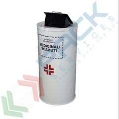 Contenitore per medicinali scaduti e rifiuti sanitari, cilindrico, capacità 60 Lt, Mis. Ø 400 x 600 H mm, colore bianco, Tipologia: Medicinali e Farmaci, Capacità: 60 Lt, Versione: Cilindrico vendita, produzione, prezzi e offerte