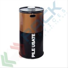 Contenitore per la raccolta di pile usate, cilindrico in acciaio, capacità 100 Lt, senza secchio interno, Tipologia: Contenitore, Capacità: 100 Lt, Versione: in Acciaio, Colore: Nero vendita, produzione, prezzi e offerte