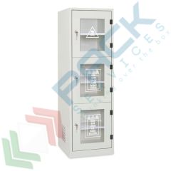 Armadio per chimici, 60 x 60 x 195 cm, 3 porte vetro, Tipologia: Armadio Certificato per Chimici, Versione: Multirischio, Larghezza (cm): 60, Profondit&agrave; (cm): 60, Altezza (cm): 195, Ante: 3 in Vetro, Colore: Grigio, Versione Ripiani: 2 Plastificati + 2 Inox + 2 Verniciati vendita, produzione, prezzi e offerte