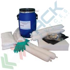 Kit antisversamento per oli ed idrocarburi, capacità assorbente 43 Lt, confezionato in fusto cilindrico in plastica, Tipologia: Fusto, Ideale per: Oli e Idrocarburi, Capacità di Assorbimento (Lt): 43 vendita, produzione, prezzi e offerte