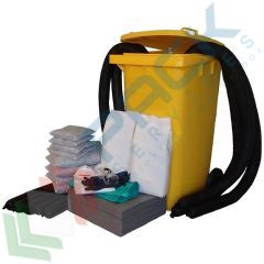 Kit cantiere carrellato, assorb. 240 Lt - bidone, Tipologia: Kit Cantieri, Modello: Contenitore Carrellato, Confezionamento: Bidone, Capacit&agrave; di Assorbimento Conf. (Lt): 240 vendita, produzione, prezzi e offerte