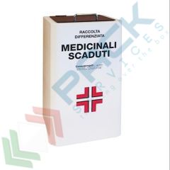 Contenitore per medicinali scaduti e rifiuti sanitari, rettangolare, capacità 30 Lt, Mis. 250 L x 300 P x 500 H mm, apertura posteriore, Tipologia: Medicinali e Farmaci, Capacità: 30 Lt, Versione: Rettangolare vendita, produzione, prezzi e offerte