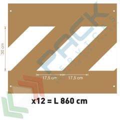 Dime per segnaletica di sicurezza orizzontale, in cartone rinforzato, Kit ZEBRA, Tipologia: Dima, Versione: Kit ZEBRA vendita, produzione, prezzi e offerte