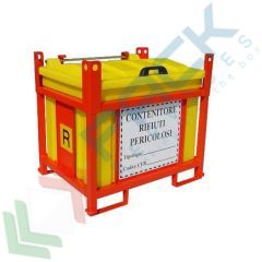 Contenitore per la raccolta di rifiuti pericolosi, capacità 850 Lt, telaio aperto, Tipologia: Rifiuti Pericolosi, Capacità: 850 Lt, Versione: Telaio Aperto vendita, produzione, prezzi e offerte
