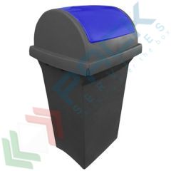 Pattumiera rifiuti 50 Lt, coperchio basculante blu, Tipologia: Pattumiera, Capacità: 50 Lt, Versione: Coperchio Basculante, Colore: Grigio + Blu vendita, produzione, prezzi e offerte