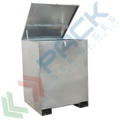 Contenitore porta Big Bag in lamiera zincata, coperchio incernierato con asta di sicurezza, capacità 600 Lt, Tipologia: Contenitore, Capacità: 600 Lt, Versione: Acciaio Zincato vendita, produzione, prezzi e offerte